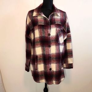 Zenana plaid womens shacket size M